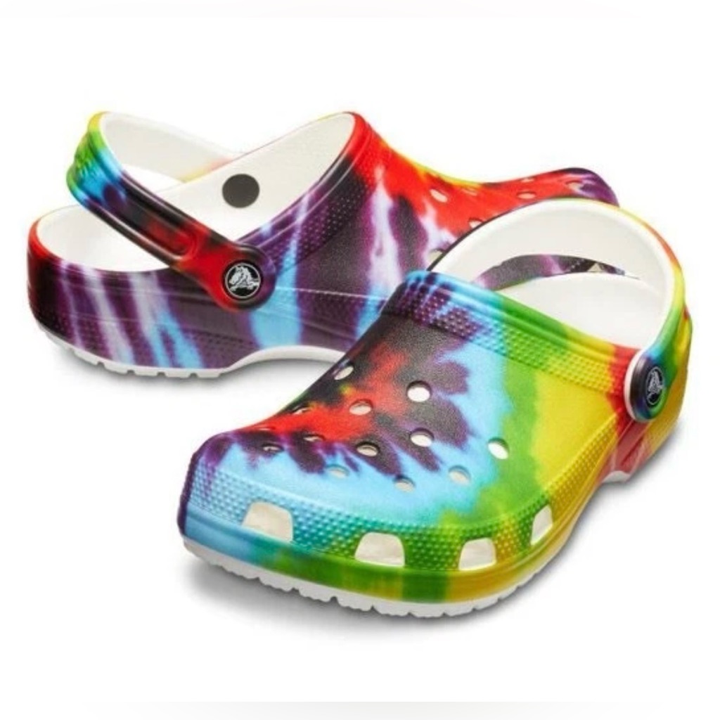 Crocs Classic Multicolor Tie Dye Clogs Comfort Slip On Shoes Unisex M5-W7